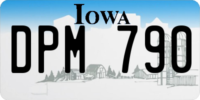IA license plate DPM790