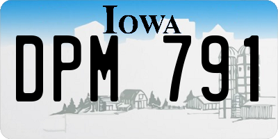 IA license plate DPM791