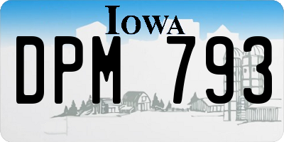 IA license plate DPM793