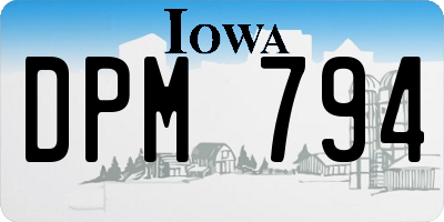 IA license plate DPM794