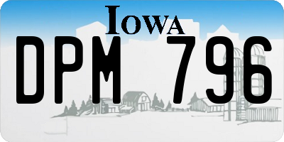 IA license plate DPM796