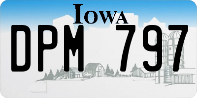 IA license plate DPM797