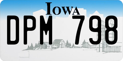 IA license plate DPM798