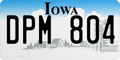 IA license plate DPM804