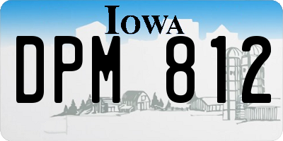 IA license plate DPM812