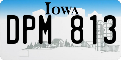 IA license plate DPM813