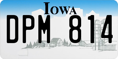 IA license plate DPM814