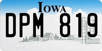 IA license plate DPM819