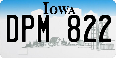 IA license plate DPM822