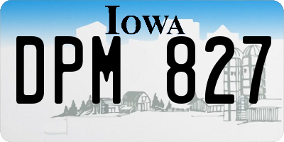 IA license plate DPM827
