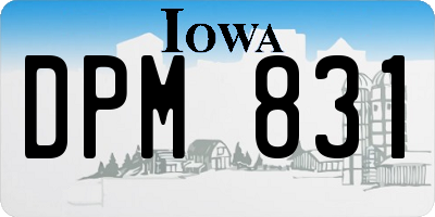 IA license plate DPM831