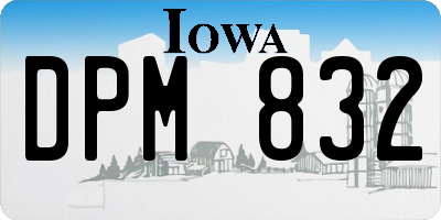 IA license plate DPM832