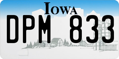 IA license plate DPM833