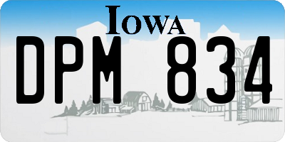 IA license plate DPM834