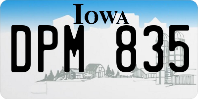 IA license plate DPM835