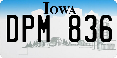 IA license plate DPM836
