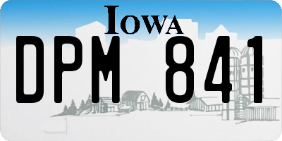 IA license plate DPM841
