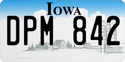 IA license plate DPM842