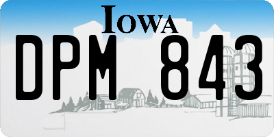 IA license plate DPM843