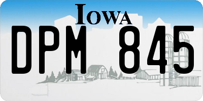 IA license plate DPM845