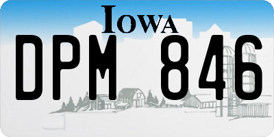 IA license plate DPM846