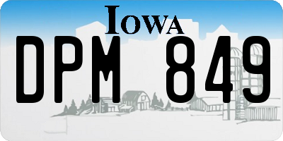 IA license plate DPM849
