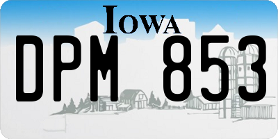 IA license plate DPM853