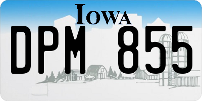 IA license plate DPM855