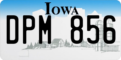 IA license plate DPM856
