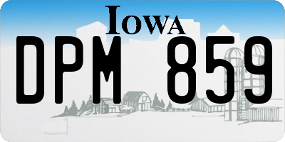 IA license plate DPM859
