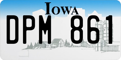 IA license plate DPM861