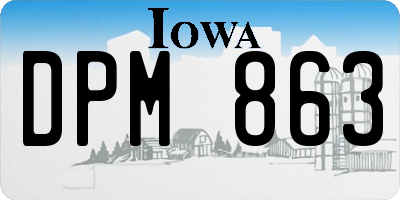 IA license plate DPM863