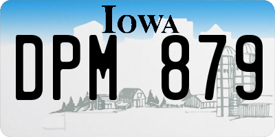 IA license plate DPM879