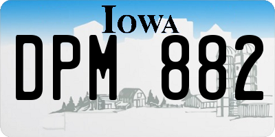 IA license plate DPM882