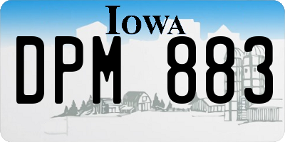 IA license plate DPM883