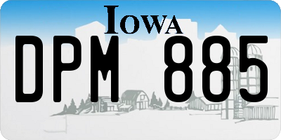 IA license plate DPM885