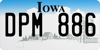 IA license plate DPM886