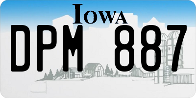 IA license plate DPM887