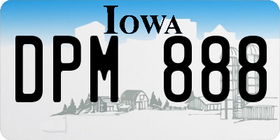 IA license plate DPM888