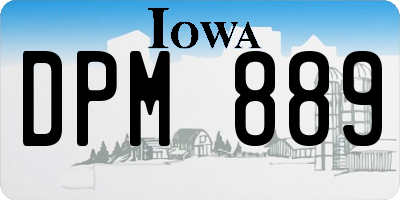 IA license plate DPM889