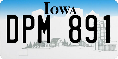 IA license plate DPM891