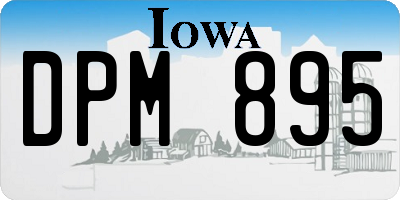 IA license plate DPM895