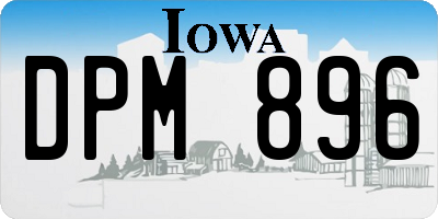 IA license plate DPM896