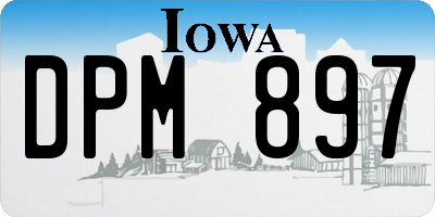 IA license plate DPM897