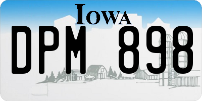 IA license plate DPM898