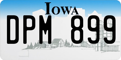 IA license plate DPM899