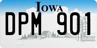IA license plate DPM901