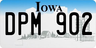 IA license plate DPM902