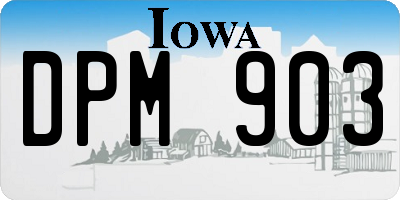 IA license plate DPM903