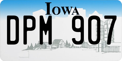 IA license plate DPM907
